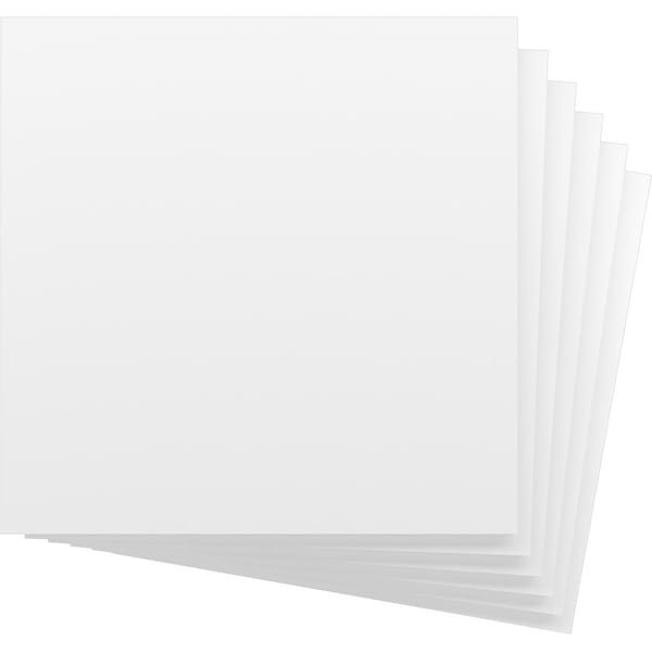 Ekena Millwork 11 3/4W x 11 3/4H x 3/4T PVC Hobby Boards, Unfinished, 6PK HBP12X12X750BUN - main